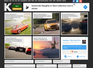 How kudosprime.com looks like on a tablet such as an iPad.