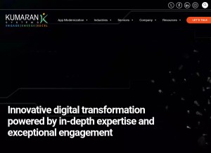 How kumaran.com looks like on a tablet such as an iPad.