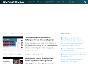How kumpulanremaja.com looks like on a tablet such as an iPad.