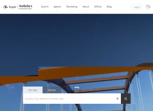 How kuperrealty.com looks like on a tablet such as an iPad.