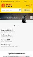 How kupuj-pneu.cz looks like on a mobile device such as an iPhone.