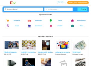 How kuq.pl looks like on a tablet such as an iPad.
