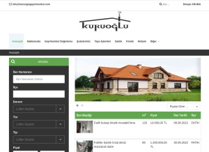 How kuruoglugayrimenkul.com looks like on a tablet such as an iPad.