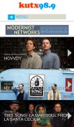 How kutx.org looks like on a mobile device such as an iPhone.