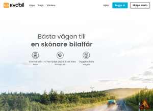 How kvd.se looks like on a tablet such as an iPad.