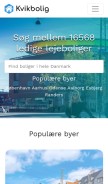 How kvikbolig.dk looks like on a mobile device such as an iPhone.