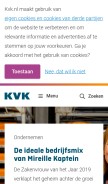 How kvk.nl looks like on a mobile device such as an iPhone.