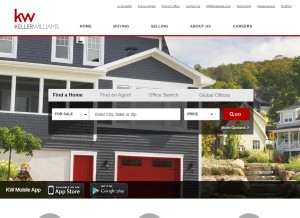How kw.com looks like on a tablet such as an iPad.