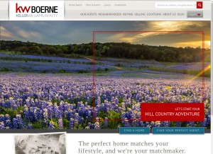 How kwboerne.com looks like on a tablet such as an iPad.