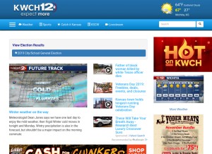 How kwch.com looks like on a tablet such as an iPad.