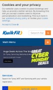 How kwik-fit.com looks like on a mobile device such as an iPhone.