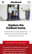 How kwikset.com looks like on a mobile device such as an iPhone.