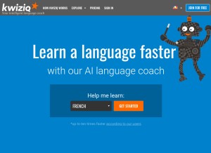 How kwiziq.com looks like on a tablet such as an iPad.