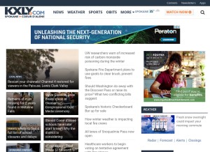 How kxly.com looks like on a tablet such as an iPad.