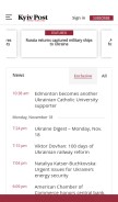How kyivpost.com looks like on a mobile device such as an iPhone.