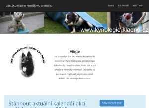 How kynologie-kladno.cz looks like on a tablet such as an iPad.