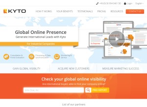 How kyto.com looks like on a tablet such as an iPad.