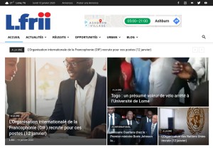 How l-frii.com looks like on a tablet such as an iPad.