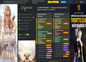 How l2.hopzone.net looks like on a tablet such as an iPad.