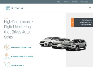 How l2tmedia.com looks like on a tablet such as an iPad.