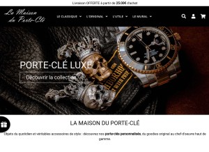 How la-maison-du-porte-cle.com looks like on a tablet such as an iPad.