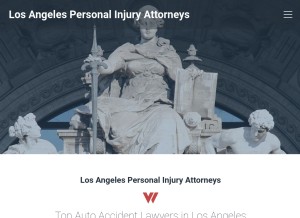 How la-personalinjuryattorneys.com looks like on a tablet such as an iPad.