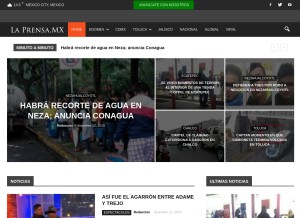 How la-prensa.mx looks like on a tablet such as an iPad.