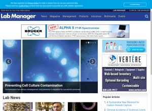How labmanager.com looks like on a tablet such as an iPad.