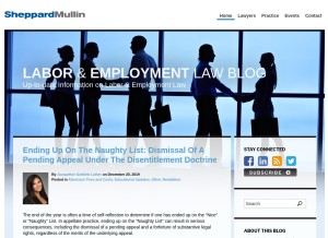 How laboremploymentlawblog.com looks like on a tablet such as an iPad.
