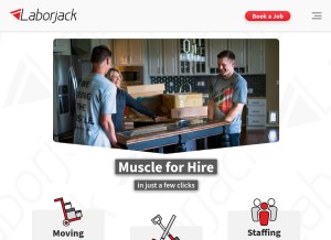How laborjack.com looks like on a tablet such as an iPad.