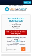 How laborlawcenter.com looks like on a mobile device such as an iPhone.