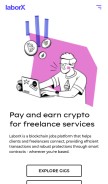 How laborx.com looks like on a mobile device such as an iPhone.