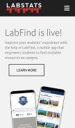 How labstats.com looks like on a mobile device such as an iPhone.