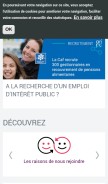 How lacafrecrute.fr looks like on a mobile device such as an iPhone.