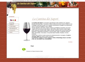 How lacantinadeisapori.com looks like on a tablet such as an iPad.