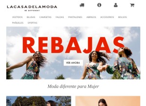 How lacasadelamoda.es looks like on a tablet such as an iPad.