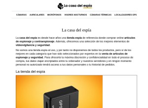 How lacasadelespia.es looks like on a tablet such as an iPad.