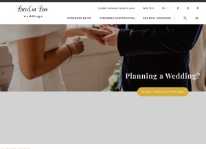 How lacedinloveweddings.com looks like on a tablet such as an iPad.