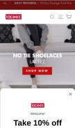 How laceez.com looks like on a mobile device such as an iPhone.