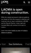 How lacma.org looks like on a mobile device such as an iPhone.