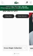 How lacoste.com looks like on a mobile device such as an iPhone.