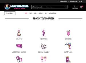 How ladykiller.nl looks like on a tablet such as an iPad.