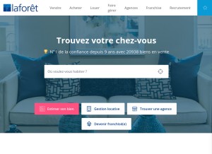 How laforet.com looks like on a tablet such as an iPad.