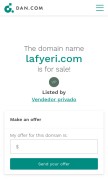 How lafyeri.com looks like on a mobile device such as an iPhone.