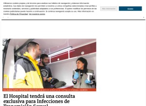 How lagacetadesalamanca.es looks like on a tablet such as an iPad.