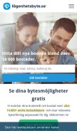 How lagenhetsbyte.se looks like on a mobile device such as an iPhone.