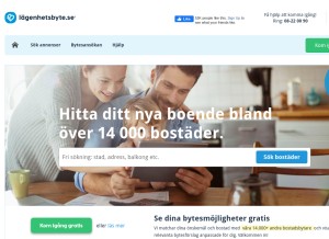 How lagenhetsbyte.se looks like on a tablet such as an iPad.