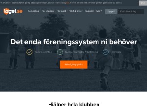 How laget.se looks like on a tablet such as an iPad.