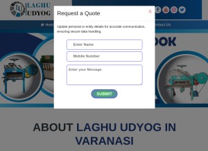 How laghuudyogindia.com looks like on a tablet such as an iPad.