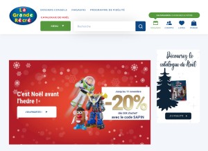 How lagranderecre.fr looks like on a tablet such as an iPad.